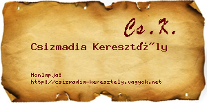 Csizmadia Keresztély névjegykártya